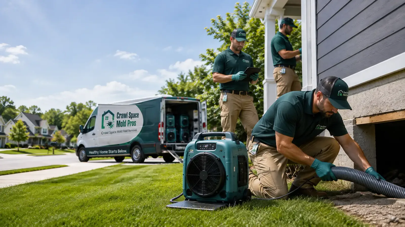 Crawl Space Mold Removal in Hilbert, WI